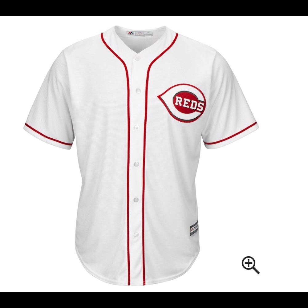 New CINCINNATI REDS button up jersey size XL 14/16